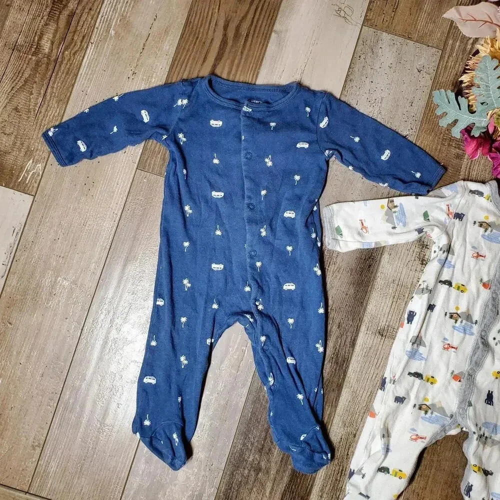 Carter's 9m Baby Boy Pajama Sleepwear Bundle 100% Cotton